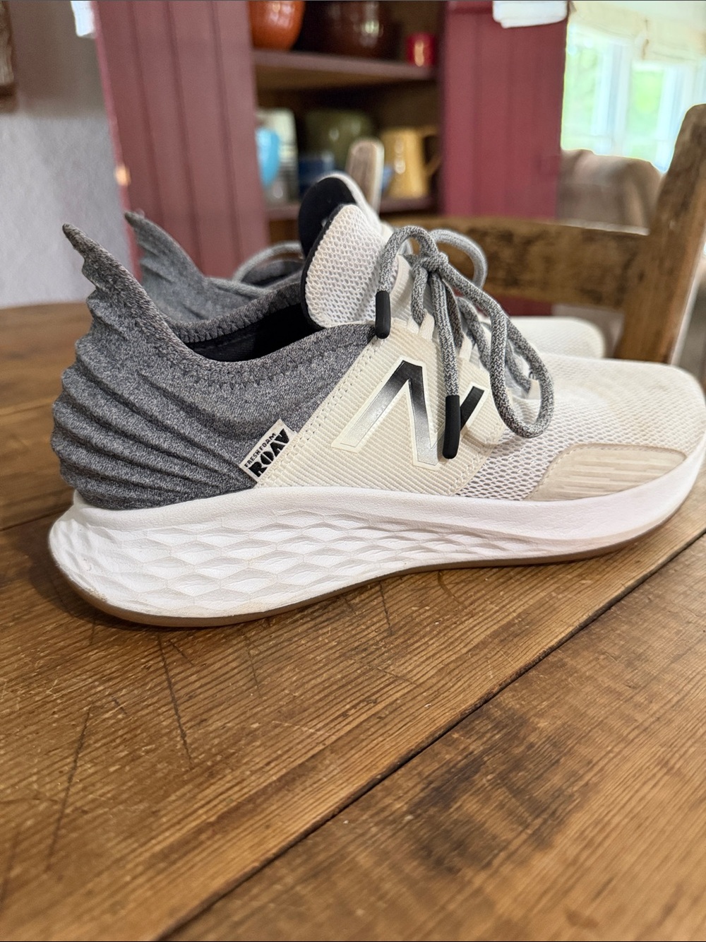 New Balance White and Gray Women's Athletic Running Shoe